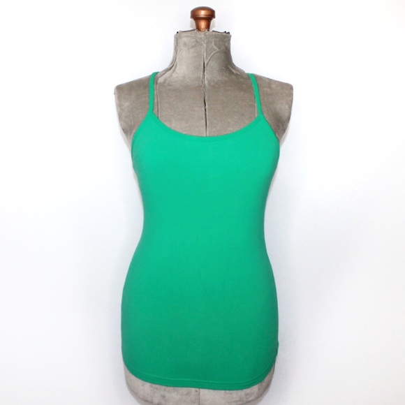 Lululemon Dark Green Power Y Tank Top Size 6